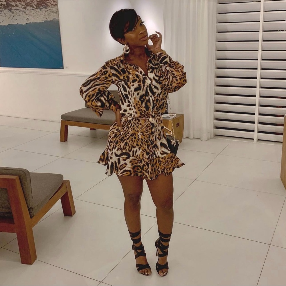 Leopard Print Mini Dress